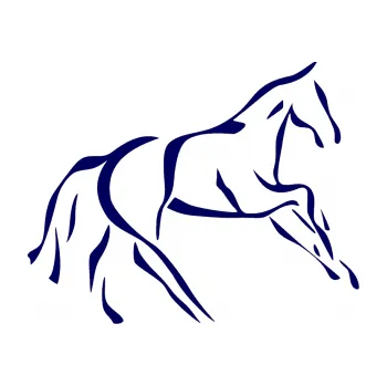 Samolepící dekorace Kůň 024 pravá (23 - tmavě modrá) SAMOLEPKA NA AUTO, NÁLEPKA, FÓLIE, POLEP, TUNING, VLASTNÍ TEXT, TISK, AUTOSAMOLEPKY.cz, POLEPY, OBRÁZEK, LOGO, 3D STICKERS