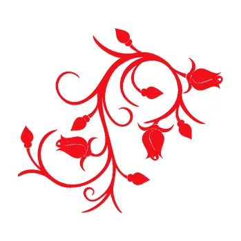 Samolepící dekorace SAMOLEPKA Květina dekor 009 pravá růžičky (10 - červená) NA AUTO, NÁLEPKA, FÓLIE, POLEP, TUNING, VLASTNÍ TEXT, TISK, AUTOSAMOLEPKY.cz, POLEPY, OBRÁZEK, LOGO, SAMOLEPKY