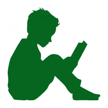 samolepka Děti silueta 002 pravá chlapec s knížkou (20 - tmavě zelená) SAMOLEPKA NA AUTO, NÁLEPKA, FÓLIE, POLEP, TUNING, VLASTNÍ TEXT, TISK, AUTOSAMOLEPKY.cz, POLEPY, OBRÁZEK, LOGO, 3D STICKERS