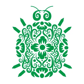 Samolepící dekorace Interiér 016 brouček květiny (12 - zelená) SAMOLEPKA NA AUTO, NÁLEPKA, FÓLIE, POLEP, TUNING, VLASTNÍ TEXT, TISK, AUTOSAMOLEPKY.cz, POLEPY, OBRÁZEK, LOGO, 3D STICKERS