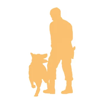 Samolepící dekorace SAMOLEPKA Psovod 001 levá (08 - béžová) NA AUTO, NÁLEPKA, FÓLIE, POLEP, TUNING, VLASTNÍ TEXT, TISK, AUTOSAMOLEPKY.cz, POLEPY, OBRÁZEK, LOGO, SAMOLEPKY