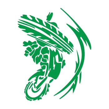 Samolepící dekorace SAMOLEPKA Motorka 010 pravá (12 - zelená) NA AUTO, NÁLEPKA, FÓLIE, POLEP, TUNING, VLASTNÍ TEXT, TISK, AUTOSAMOLEPKY.cz, POLEPY, OBRÁZEK, LOGO, SAMOLEPKY