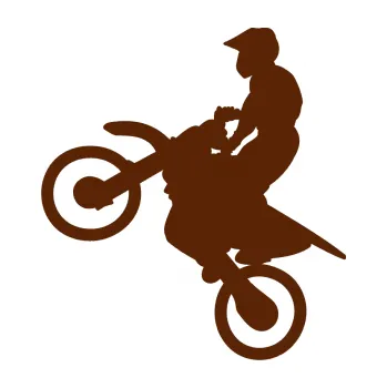 Samolepící dekorace Motorka 024 levá motokros (15 - hnědá) SAMOLEPKA NA AUTO, NÁLEPKA, FÓLIE, POLEP, TUNING, VLASTNÍ TEXT, TISK, AUTOSAMOLEPKY.cz, POLEPY, OBRÁZEK, LOGO, 3D STICKERS