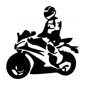 Samolepící dekorace SAMOLEPKA Motorkář 005 levá (01 - černá) NA AUTO, NÁLEPKA, FÓLIE, POLEP, TUNING, VLASTNÍ TEXT, TISK, AUTOSAMOLEPKY.cz, POLEPY, OBRÁZEK, LOGO, SAMOLEPKY