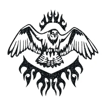 Samolepicí dekorace na vozidlo Animal flames 068 pravá orel (85 - Ultra Metalic černá) SAMOLEPKA NA AUTO, NÁLEPKA, FÓLIE, POLEP, TUNING, VLASTNÍ TEXT, TISK, AUTOSAMOLEPKY.cz, POLEPY, OBRÁZEK, LOGO, 3D STICKERS