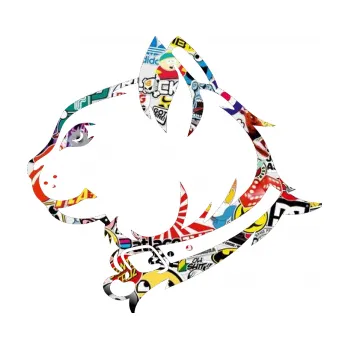 Samolepící dekorace SAMOLEPKA Kočka 003 levá (83 - Sticker bomb) NA AUTO, NÁLEPKA, FÓLIE, POLEP, TUNING, VLASTNÍ TEXT, TISK, AUTOSAMOLEPKY.cz, POLEPY, OBRÁZEK, LOGO, SAMOLEPKY