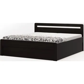 Postel BMB Postel Marika Klasik oblá - masivní buk Moření: černá, Provedení: Bez roštu, Rozměr: 180 x 200 cm