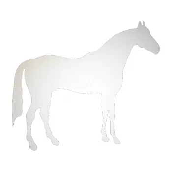 Samolepící dekorace Kůň 004 pravá (82 - odrazková reflexní bílá) SAMOLEPKA NA AUTO, NÁLEPKA, FÓLIE, POLEP, TUNING, VLASTNÍ TEXT, TISK, AUTOSAMOLEPKY.cz, POLEPY, OBRÁZEK, LOGO, 3D STICKERS