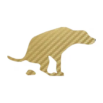 Polep vozidla SAMOLEPKA Pes 077 pravá (59 - 3D karbon zlatý) NA AUTO, NÁLEPKA, FÓLIE, POLEP, TUNING, VLASTNÍ TEXT, TISK, AUTOSAMOLEPKY.cz, POLEPY, OBRÁZEK, LOGO, SAMOLEPKY