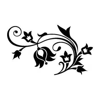 Samolepící dekorace SAMOLEPKA Květina dekor 002 levá (01 - černá) NA AUTO, NÁLEPKA, FÓLIE, POLEP, TUNING, VLASTNÍ TEXT, TISK, AUTOSAMOLEPKY.cz, POLEPY, OBRÁZEK, LOGO, SAMOLEPKY