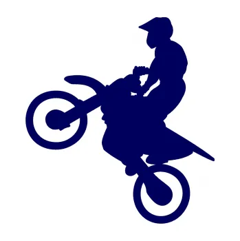 Samolepící dekorace SAMOLEPKA Motorka 024 levá motokros (23 - tmavě modrá) NA AUTO, NÁLEPKA, FÓLIE, POLEP, TUNING, VLASTNÍ TEXT, TISK, AUTOSAMOLEPKY.cz, POLEPY, OBRÁZEK, LOGO, SAMOLEPKY