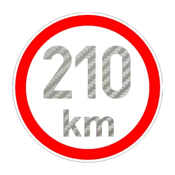 samolepka Maximální rychlost 210km - nejvyšší konstrukční rychlost (52 - 3D karbon stříbrný) SAMOLEPKA NA AUTO, NÁLEPKA, FÓLIE, POLEP, TUNING, VLASTNÍ TEXT, TISK, AUTOSAMOLEPKY.cz, POLEPY, OBRÁZEK, LOGO, 3D STICKERS