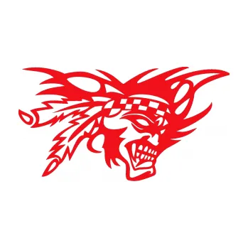 Samolepící dekorace SAMOLEPKA Indián 001 pravá (10 - červená) NA AUTO, NÁLEPKA, FÓLIE, POLEP, TUNING, VLASTNÍ TEXT, TISK, AUTOSAMOLEPKY.cz, POLEPY, OBRÁZEK, LOGO, SAMOLEPKY