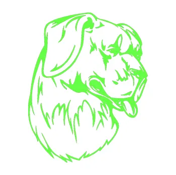 samolepka Pes 021 pravá (71 - Fluorescentní zelená) SAMOLEPKA NA AUTO, NÁLEPKA, FÓLIE, POLEP, TUNING, VLASTNÍ TEXT, TISK, AUTOSAMOLEPKY.cz, POLEPY, OBRÁZEK, LOGO, 3D STICKERS