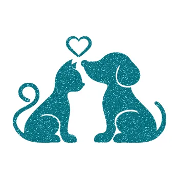 Samolepicí dekorace na vozidlo Pejsek a kočička 001 pravá (92 - Ultra Metalic tyrkysová) SAMOLEPKA NA AUTO, NÁLEPKA, FÓLIE, POLEP, TUNING, VLASTNÍ TEXT, TISK, AUTOSAMOLEPKY.cz, POLEPY, OBRÁZEK, LOGO, 3D STICKERS