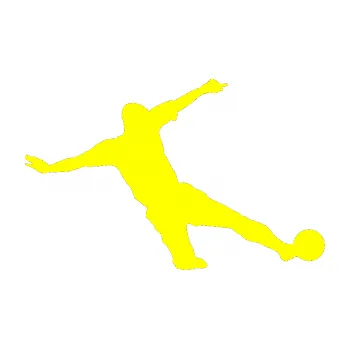 Samolepicí dekorace na vozidlo Fotbalista 037 pravá (05 - žlutá citron) SAMOLEPKA NA AUTO, NÁLEPKA, FÓLIE, POLEP, TUNING, VLASTNÍ TEXT, TISK, AUTOSAMOLEPKY.cz, POLEPY, OBRÁZEK, LOGO, 3D STICKERS