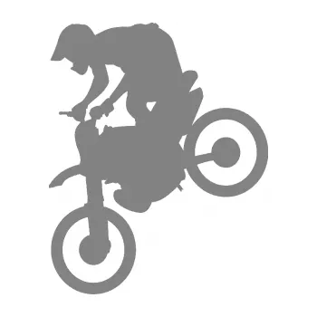 Samolepící dekorace SAMOLEPKA Motorka 020 levá motokros (17 - šedá) NA AUTO, NÁLEPKA, FÓLIE, POLEP, TUNING, VLASTNÍ TEXT, TISK, AUTOSAMOLEPKY.cz, POLEPY, OBRÁZEK, LOGO, SAMOLEPKY