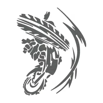 Samolepící dekorace Motorka 010 pravá (62 - škrábaný titan) SAMOLEPKA NA AUTO, NÁLEPKA, FÓLIE, POLEP, TUNING, VLASTNÍ TEXT, TISK, AUTOSAMOLEPKY.cz, POLEPY, OBRÁZEK, LOGO, 3D STICKERS