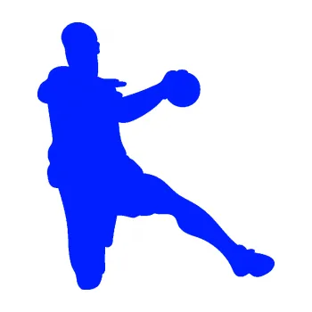 Samolepicí dekorace na vozidlo Házená 003 levá hráč (19 - modrá dynamic) SAMOLEPKA NA AUTO, NÁLEPKA, FÓLIE, POLEP, TUNING, VLASTNÍ TEXT, TISK, AUTOSAMOLEPKY.cz, POLEPY, OBRÁZEK, LOGO, 3D STICKERS