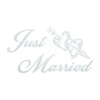 Samolepící dekorace SAMOLEPKA Just Married 002 srdíčka (51 - 3D karbon bílý) NA AUTO, NÁLEPKA, FÓLIE, POLEP, TUNING, VLASTNÍ TEXT, TISK, AUTOSAMOLEPKY.cz, POLEPY, OBRÁZEK, LOGO, SAMOLEPKY