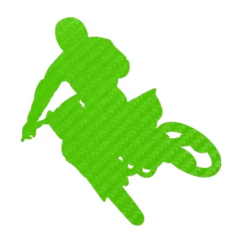 Samolepící dekorace SAMOLEPKA Motorka 025 levá motokros (58 - 3D karbon zelený kawasaki) NA AUTO, NÁLEPKA, FÓLIE, POLEP, TUNING, VLASTNÍ TEXT, TISK, AUTOSAMOLEPKY.cz, POLEPY, OBRÁZEK, LOGO, SAMOLEPKY