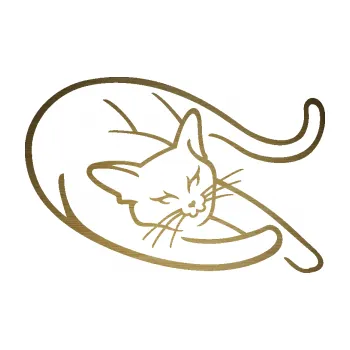 Samolepící dekorace SAMOLEPKA Kočka 022 pravá (64 - škrábaný kov zlatý) NA AUTO, NÁLEPKA, FÓLIE, POLEP, TUNING, VLASTNÍ TEXT, TISK, AUTOSAMOLEPKY.cz, POLEPY, OBRÁZEK, LOGO, SAMOLEPKY