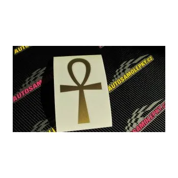 samolepka Nilský kříž Ankh (17 - šedá) SAMOLEPKA NA AUTO, NÁLEPKA, FÓLIE, POLEP, TUNING, VLASTNÍ TEXT, TISK, AUTOSAMOLEPKY.cz, POLEPY, OBRÁZEK, LOGO, 3D STICKERS