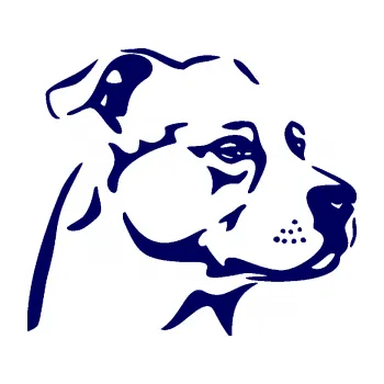 Polep vozidla Pes 134 pravá Stafordširský bulteriér (23 - tmavě modrá) SAMOLEPKA NA AUTO, NÁLEPKA, FÓLIE, POLEP, TUNING, VLASTNÍ TEXT, TISK, AUTOSAMOLEPKY.cz, POLEPY, OBRÁZEK, LOGO, 3D STICKERS