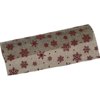 Stuha Role juta vánoční 28 cm, 3 m AJ1605 47-PŘÍRODNÍ/BORDEAUX