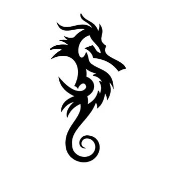 Samolepící dekorace SAMOLEPKA Mořský koník 001 pravá (01 - černá) NA AUTO, NÁLEPKA, FÓLIE, POLEP, TUNING, VLASTNÍ TEXT, TISK, AUTOSAMOLEPKY.cz, POLEPY, OBRÁZEK, LOGO, SAMOLEPKY