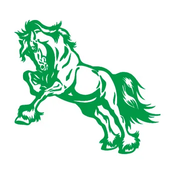 Samolepící dekorace Kůň 055 levá (12 - zelená) SAMOLEPKA NA AUTO, NÁLEPKA, FÓLIE, POLEP, TUNING, VLASTNÍ TEXT, TISK, AUTOSAMOLEPKY.cz, POLEPY, OBRÁZEK, LOGO, 3D STICKERS