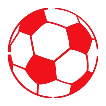 Samolepicí dekorace na vozidlo Fotbalový míč 001 (10 - červená) SAMOLEPKA NA AUTO, NÁLEPKA, FÓLIE, POLEP, TUNING, VLASTNÍ TEXT, TISK, AUTOSAMOLEPKY.cz, POLEPY, OBRÁZEK, LOGO, 3D STICKERS