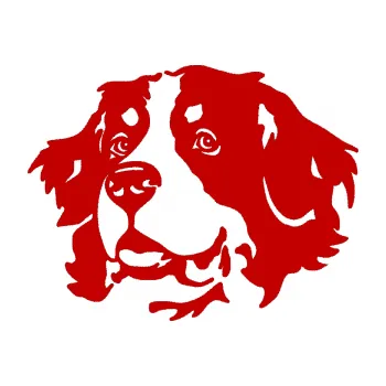 Polep vozidla Pes 131 levá bernský salašnický pes (18 - tmavě červená) SAMOLEPKA NA AUTO, NÁLEPKA, FÓLIE, POLEP, TUNING, VLASTNÍ TEXT, TISK, AUTOSAMOLEPKY.cz, POLEPY, OBRÁZEK, LOGO, 3D STICKERS