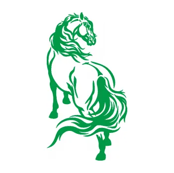 Samolepící dekorace Kůň 051 pravá (12 - zelená) SAMOLEPKA NA AUTO, NÁLEPKA, FÓLIE, POLEP, TUNING, VLASTNÍ TEXT, TISK, AUTOSAMOLEPKY.cz, POLEPY, OBRÁZEK, LOGO, 3D STICKERS