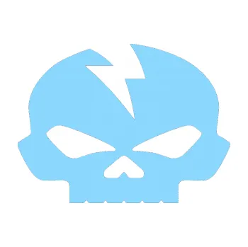 Samolepicí dekorace na vozidlo Lebka 001 pravá (03 - světle modrá) SAMOLEPKA NA AUTO, NÁLEPKA, FÓLIE, POLEP, TUNING, VLASTNÍ TEXT, TISK, AUTOSAMOLEPKY.cz, POLEPY, OBRÁZEK, LOGO, 3D STICKERS