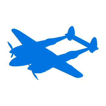 Polep vozidla SAMOLEPKA Bombardovací letoun Lockheed P38 lighting levá (11 - modrá oceán) NA AUTO, NÁLEPKA, FÓLIE, POLEP, TUNING, VLASTNÍ TEXT, TISK, AUTOSAMOLEPKY.cz, POLEPY, OBRÁZEK, LOGO, SAMOLEPKY