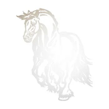 Samolepící dekorace SAMOLEPKA Kůň 054 levá (82 - odrazková reflexní bílá) NA AUTO, NÁLEPKA, FÓLIE, POLEP, TUNING, VLASTNÍ TEXT, TISK, AUTOSAMOLEPKY.cz, POLEPY, OBRÁZEK, LOGO, SAMOLEPKY