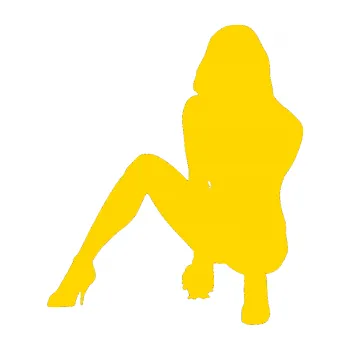 Polep vozidla SAMOLEPKA Erotická žena 037 levá (13 - jasně žlutá) NA AUTO, NÁLEPKA, FÓLIE, POLEP, TUNING, VLASTNÍ TEXT, TISK, AUTOSAMOLEPKY.cz, POLEPY, OBRÁZEK, LOGO, SAMOLEPKY