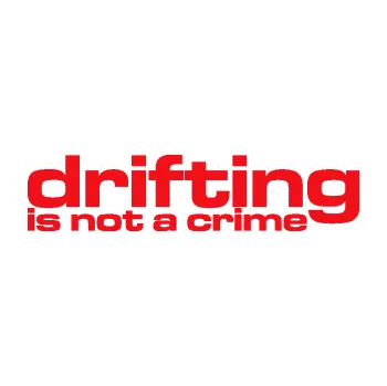 Polep vozidla SAMOLEPKA Drifting is not a crime 003 nápis (10 - červená) NA AUTO, NÁLEPKA, FÓLIE, POLEP, TUNING, VLASTNÍ TEXT, TISK, AUTOSAMOLEPKY.cz, POLEPY, OBRÁZEK, LOGO, SAMOLEPKY