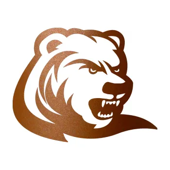 Samolepící dekorace Medvěd 001 pravá (44 - měděná metalíza) SAMOLEPKA NA AUTO, NÁLEPKA, FÓLIE, POLEP, TUNING, VLASTNÍ TEXT, TISK, AUTOSAMOLEPKY.cz, POLEPY, OBRÁZEK, LOGO, 3D STICKERS