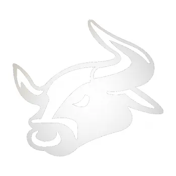 Samolepící dekorace SAMOLEPKA Býk 001 levá (82 - odrazková reflexní bílá) NA AUTO, NÁLEPKA, FÓLIE, POLEP, TUNING, VLASTNÍ TEXT, TISK, AUTOSAMOLEPKY.cz, POLEPY, OBRÁZEK, LOGO, SAMOLEPKY