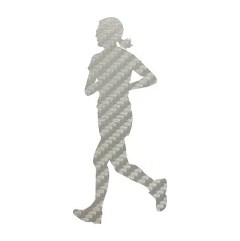 Polep vozidla Běžkyně 001 levá jogging (52 - 3D karbon stříbrný) SAMOLEPKA NA AUTO, NÁLEPKA, FÓLIE, POLEP, TUNING, VLASTNÍ TEXT, TISK, AUTOSAMOLEPKY.cz, POLEPY, OBRÁZEK, LOGO, 3D STICKERS
