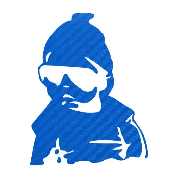 Samolepicí dekorace na vozidlo Baby on board 002 levá miminko s brýlemi (57 - 3D karbon modrý) SAMOLEPKA NA AUTO, NÁLEPKA, FÓLIE, POLEP, TUNING, VLASTNÍ TEXT, TISK, AUTOSAMOLEPKY.cz, POLEPY, OBRÁZEK, LOGO, 3D STICKERS