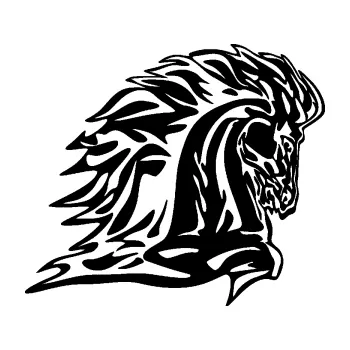 Samolepicí dekorace na vozidlo Animal flames 101 pravá kůň (01 - černá) SAMOLEPKA NA AUTO, NÁLEPKA, FÓLIE, POLEP, TUNING, VLASTNÍ TEXT, TISK, AUTOSAMOLEPKY.cz, POLEPY, OBRÁZEK, LOGO, 3D STICKERS