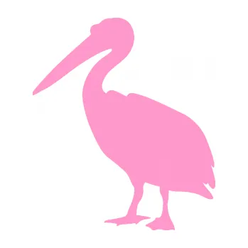 Samolepící dekorace Pelikán 001 levá (24 - světle růžová) SAMOLEPKA NA AUTO, NÁLEPKA, FÓLIE, POLEP, TUNING, VLASTNÍ TEXT, TISK, AUTOSAMOLEPKY.cz, POLEPY, OBRÁZEK, LOGO, 3D STICKERS