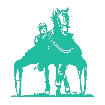 Samolepící dekorace Kůň klusák pravá (25 - tyrkysová) SAMOLEPKA NA AUTO, NÁLEPKA, FÓLIE, POLEP, TUNING, VLASTNÍ TEXT, TISK, AUTOSAMOLEPKY.cz, POLEPY, OBRÁZEK, LOGO, 3D STICKERS