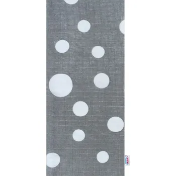 látková plena Bavlněná plena s potiskem New Baby šedá bílé puntíky