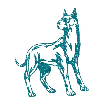 samolepka Pes 041 pravá (92 - Ultra Metalic tyrkysová) SAMOLEPKA NA AUTO, NÁLEPKA, FÓLIE, POLEP, TUNING, VLASTNÍ TEXT, TISK, AUTOSAMOLEPKY.cz, POLEPY, OBRÁZEK, LOGO, 3D STICKERS