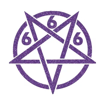 samolepka Pentagram 666 (87 - Ultra Metalic fialová) SAMOLEPKA NA AUTO, NÁLEPKA, FÓLIE, POLEP, TUNING, VLASTNÍ TEXT, TISK, AUTOSAMOLEPKY.cz, POLEPY, OBRÁZEK, LOGO, 3D STICKERS