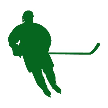 Samolepicí dekorace na vozidlo Hokejista 001 levá (20 - tmavě zelená) SAMOLEPKA NA AUTO, NÁLEPKA, FÓLIE, POLEP, TUNING, VLASTNÍ TEXT, TISK, AUTOSAMOLEPKY.cz, POLEPY, OBRÁZEK, LOGO, 3D STICKERS